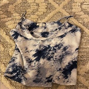 Blue and white fancy tank top